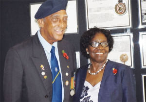 War Veteran Reginald Cherubin poses with G.G.