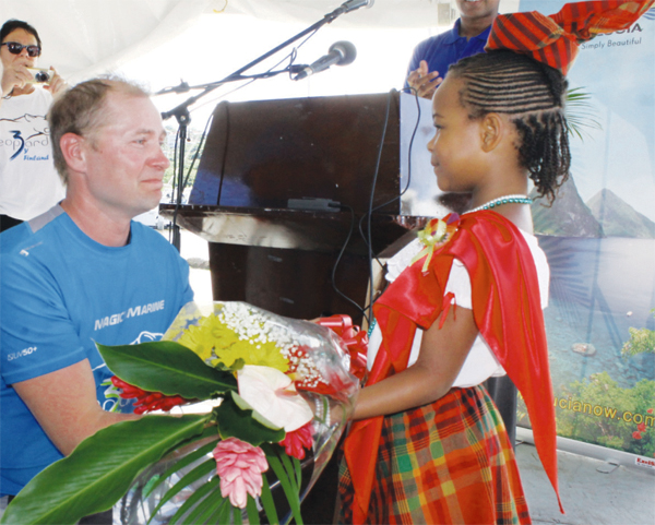 Zoey making her presentation, welcome to Simply Beautiful St. Lucia (PHOTO: Anthony De Beauville)