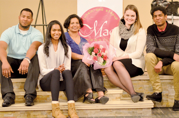Magdalene Cooman and friends at the launching