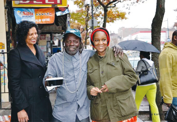 Carla with Cooman-maxwell (left) and a beneficiary of the Brooklyn programme.