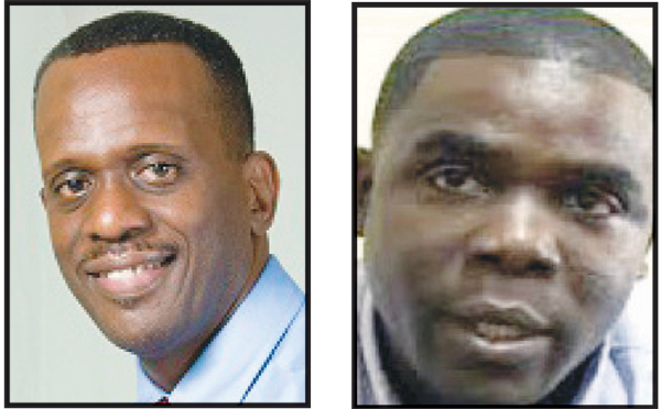 Transportation Minister, Phillip J. Pierre and the NCOPT President, Godfrey Ferdinand