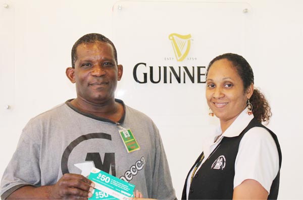 Patrick Modeste gets his prize