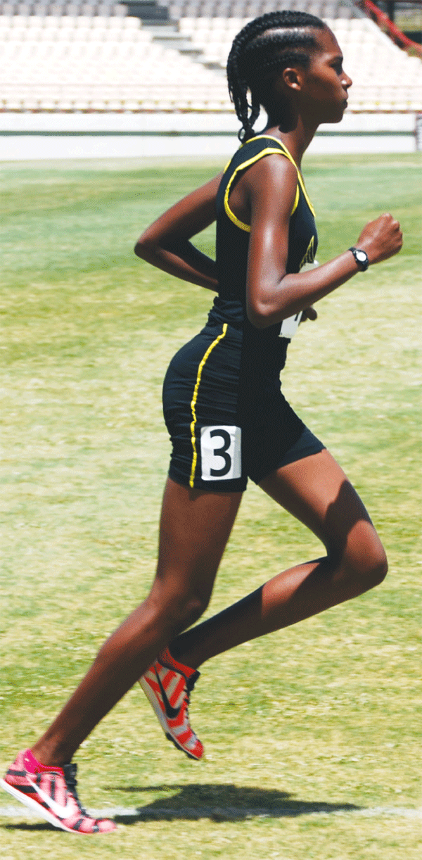 Vieux Fort Comprehensive representative wins heat No. 1 in the 1500 m for girls Under-16.