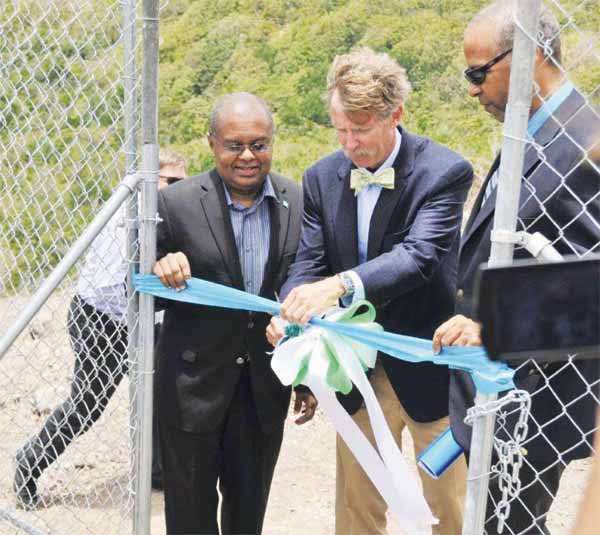 Ribbon-cutting at the Wind Farm project.