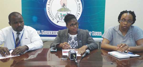 Image: Left to right: Larry Andrew, Jadia Jn Pierre-Emmanuel and Dianthea Justin.