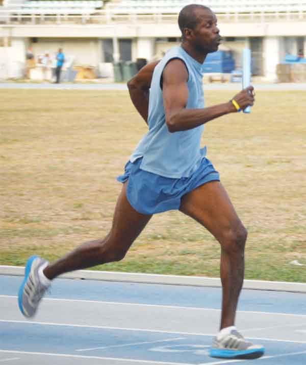 Survivors founder and head coach Cuthbert Modest in the heat of things for his club.
