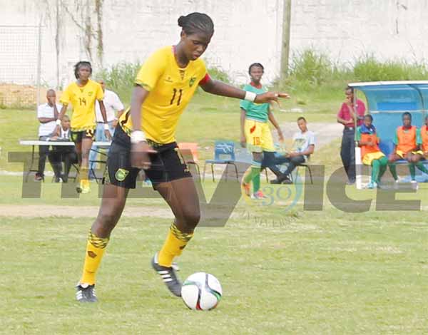 Jamaica captain Khadija Shaw scored a hat-trick against Grenada (Photo: Anthony De Beauville)