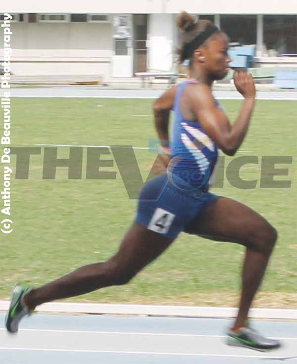 Double gold medal for Julien Alfred in the 100m and 200m. (Photo: Anthony De Beauville)