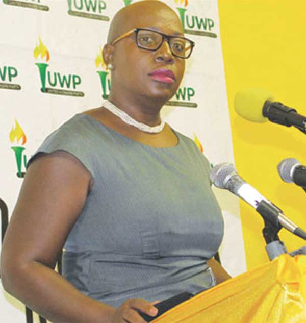 Image of Minister of Education, Innovation, Gender Relations and Sustainable Development, Gale Rigobert.