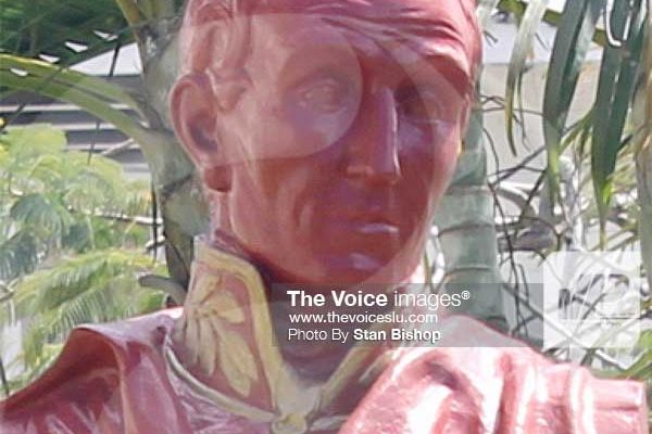 Image: A bust of Simon Bolivar.[PHOTO: Stan Bishop]