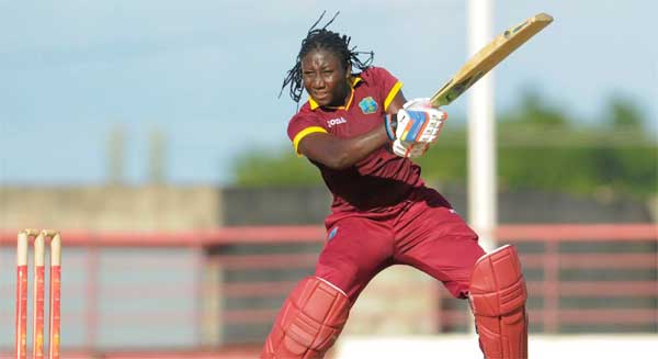 Image: Captain Stafanie Taylor cuts durin