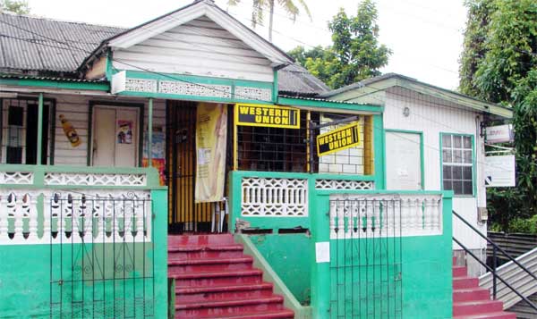The Western Union office in Vieux Fort.