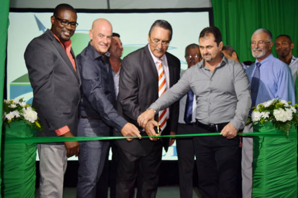 Image: Cutting the ribbon to officially open CPJ Saint Lucia
