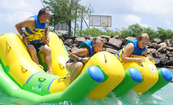 Enjoying Splash Island Water Park