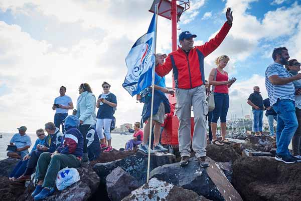 Image: Thousands of spectators came out to bid farewell to the yachts taking part in the 30th ARC. Many stood on the rocks and waved as the boats left the marina and the atmosphere was lively © WCC / James Mitchell