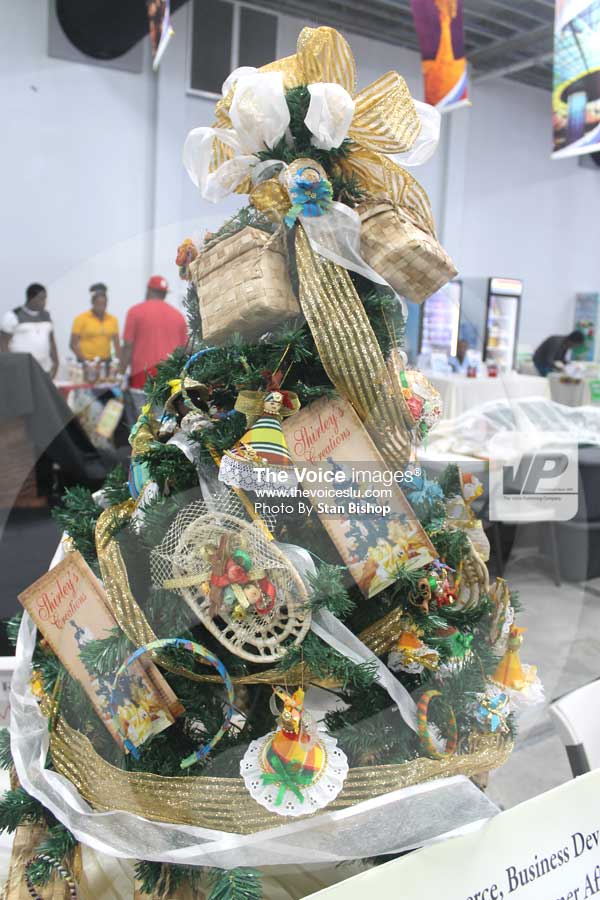 Image: A creole-themed Christmas tree designed by Edward. [PHOTO: Stan Bishop] 