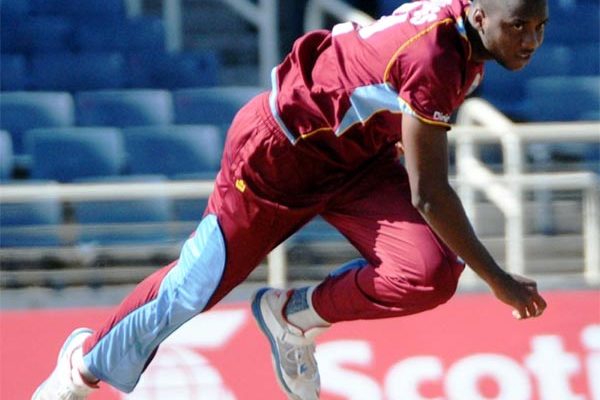 Image: Miguel Cummins in delivery stride. (PHOTO: WICB Media)