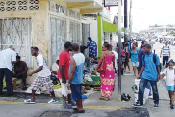 Image: Street vendors in Vieux Fort