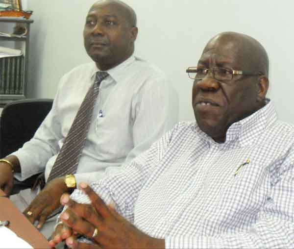 Image: L-R CSA President Cletus Cyril and general secretary Wilfred Pierre.