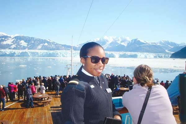 Image: Tricia Faucher and guests enjoying the sights in Alaska