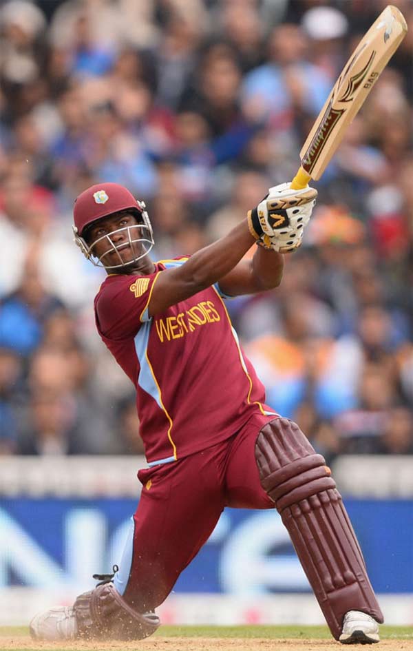 Johnson Charles goes for maximum (PHOTO: WICB Media)