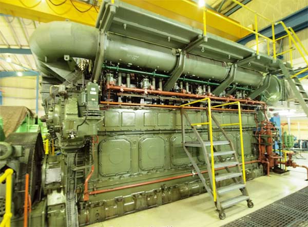 Image: LUCELEC’s engines run on imported oil.