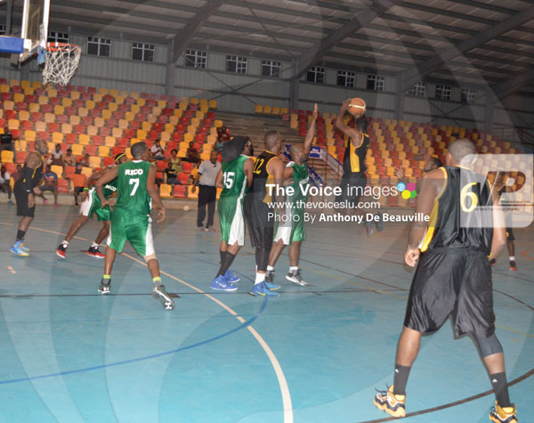 Some of the showpiece between VBCC Warlords against Micoud Hustlerz on Thursday evening (Photo Anthony De Beauville)