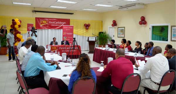 Image: Bank and business officials at the launching