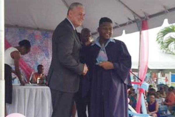 img: P.M. Chastanet at the Graduation ceremony