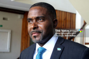 Image of Minister in the Ministry of Finance, Dr. Ubaldus Raymond [PHOTO: Stan Bishop]