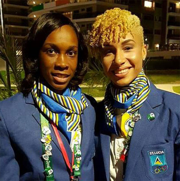 Image: (L-R) High Jumpers Levern Spencer and JeannelleScheper set to compete at the Games next week.