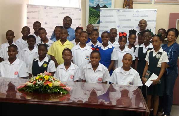Image: Scholarship winners with CSA Credit Union officials.