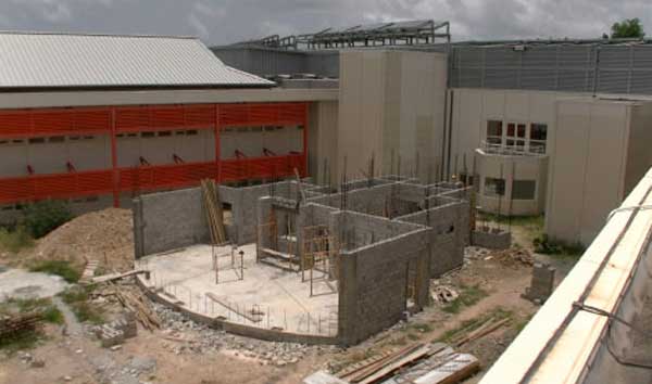 Image: The new cafeteria under construction.