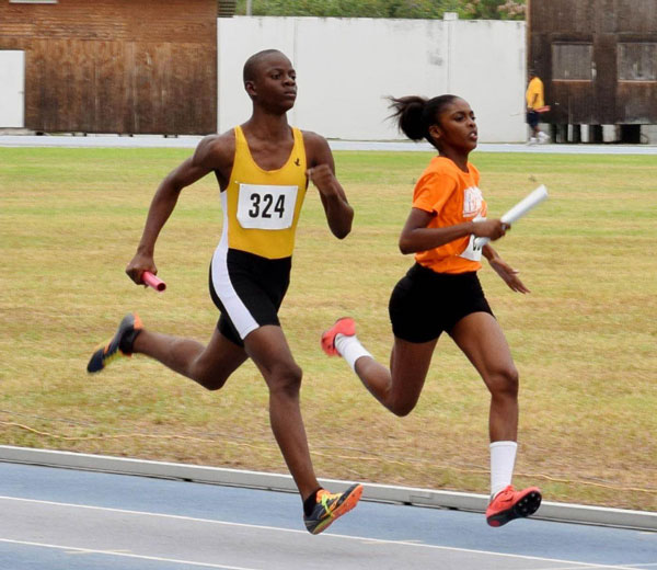 img: Ahead of the Pack on the Track: Christelle head of the rest in another race.