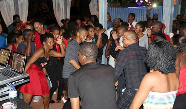 Image: Fun-loving Salsa dancers on the floor.