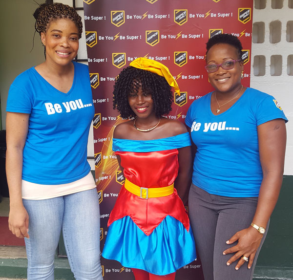 img; SuperMalt Brand Manager, Sharlene Jn. Baptiste with SuperMalt team.