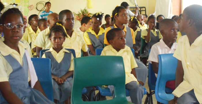 Image: Students of the Vieux Fort Special Education Centre.