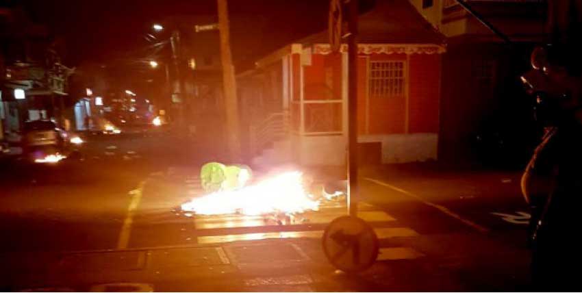 Image: A scene in Roseau on Tuesday night. [PHOTO: Dominica News Online] 