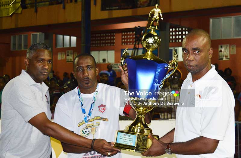 Image: (l-r) Veterans In Sports Inc. CEO, Alvin Malaykhan, VSADC Captain Ulysses Mark and Caribbean Alliance Barbados CEO, Adrian Layne (Photo: Anthony De Beauville)