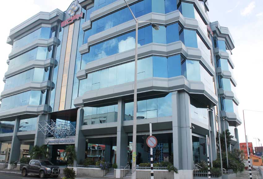 Image: Bank of Saint Lucia building on Bridge Street. [PHOTO: Stan Bishop]