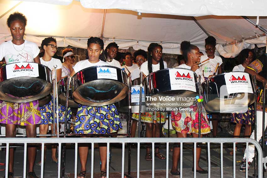 Image: Laborie Steel Pan Orchestra ‘steel’ the show.