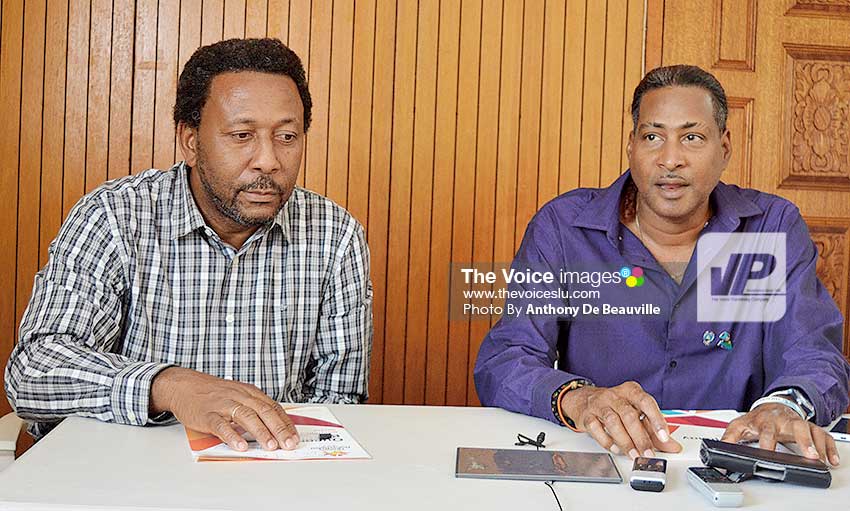 Image: (l-r) SLOC 1st Vice President Lyndon Cooper along with SLOC spokesperson Ryan O’Brian at Thursday’s press conference