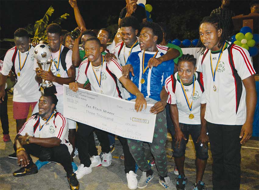 Image: Champion team DX United. (Photo: WICB)