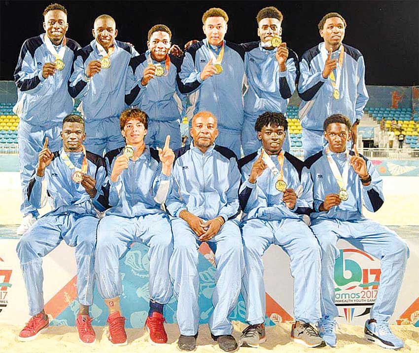 Image of Saint Lucia’s Beach Football Team. (PHOTO: Team SLU)