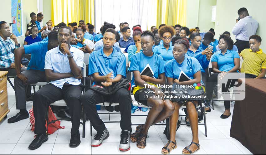 Image: Team Saint Lucia for Windward Islands Games at Thursday’s final briefing. (PHOTO: Anthony De Beauville)