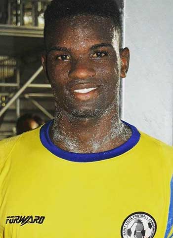 Image: Zane Amedee scored a career CYG hat trick against host Bahamas. (Photos: Team SLU)
