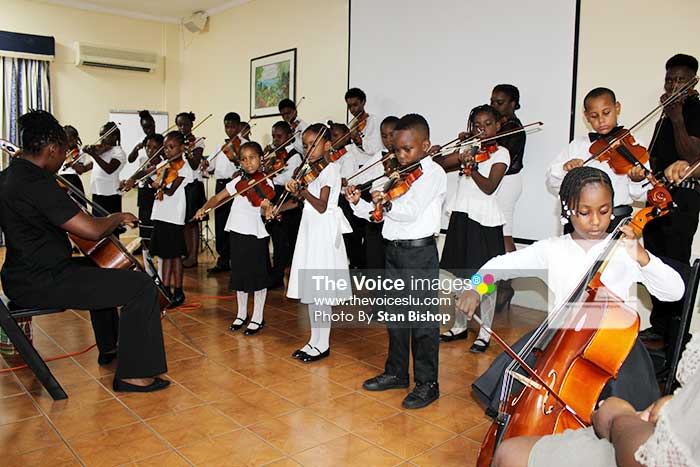 Image: These youngsters from the National String Orchestra were impressive with their entertaining repertoire.