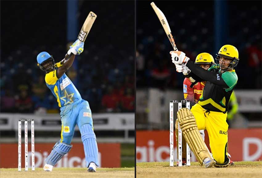 Image: (L-R) Daren Sammy and Kumar Sangakkara. (PHOTO: CPL/ Getty Images)