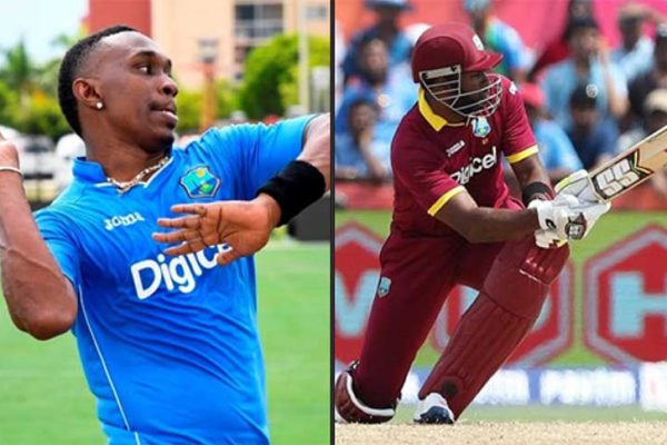 Image: (L-R) No room in Windies squad for Dwayne Bravo and Kieron Pollard against England