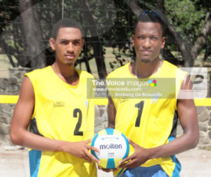 img: (l-r) Darnell Eudoxie, Tervin St. Jean and Joseph Clercent. (Photo: Anthony De Beauville)      